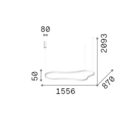 Ideal Lux - Waves-3 Oro Lampada a Sospensione